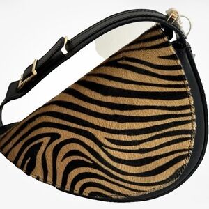 ISADORA Zebra Hair-Calf Italian
Leather Shoulder Bag NWT